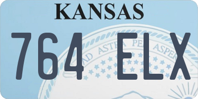KS license plate 764ELX