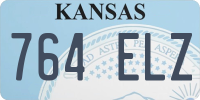 KS license plate 764ELZ