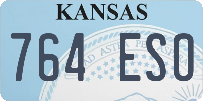 KS license plate 764ESO