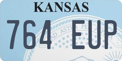 KS license plate 764EUP