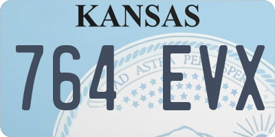 KS license plate 764EVX