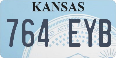 KS license plate 764EYB