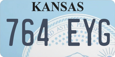 KS license plate 764EYG