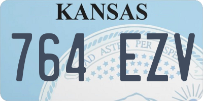 KS license plate 764EZV