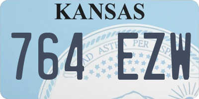 KS license plate 764EZW