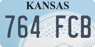 KS license plate 764FCB