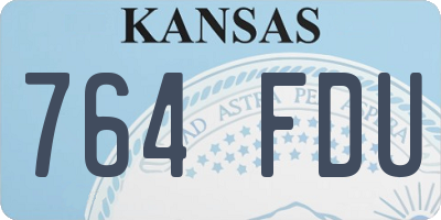KS license plate 764FDU