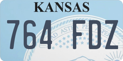 KS license plate 764FDZ