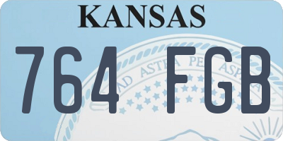 KS license plate 764FGB