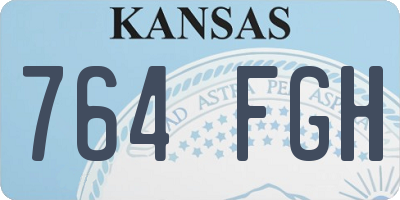 KS license plate 764FGH