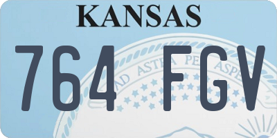 KS license plate 764FGV