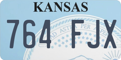 KS license plate 764FJX