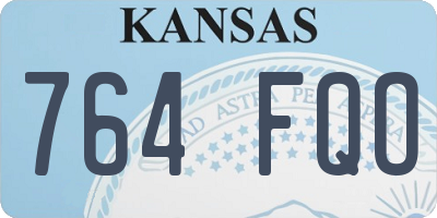KS license plate 764FQO