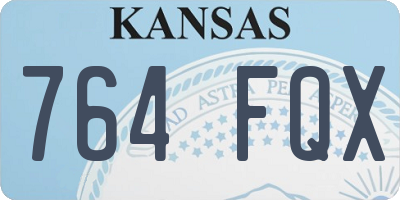 KS license plate 764FQX