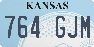 KS license plate 764GJM