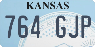 KS license plate 764GJP