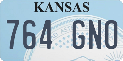 KS license plate 764GNO
