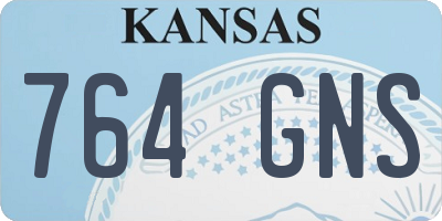 KS license plate 764GNS