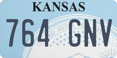 KS license plate 764GNV