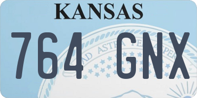 KS license plate 764GNX