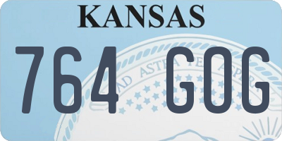 KS license plate 764GOG
