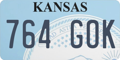 KS license plate 764GOK