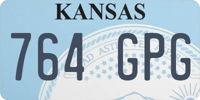 KS license plate 764GPG