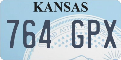 KS license plate 764GPX