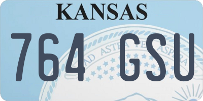 KS license plate 764GSU