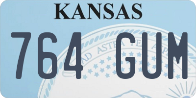 KS license plate 764GUM