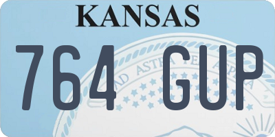 KS license plate 764GUP