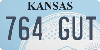 KS license plate 764GUT