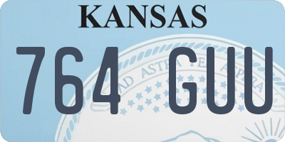 KS license plate 764GUU