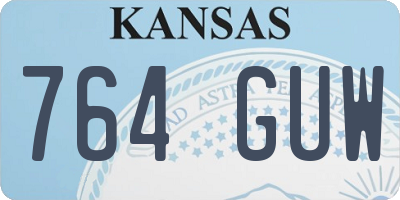 KS license plate 764GUW