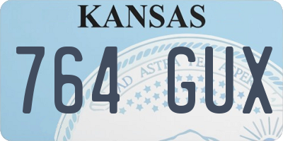 KS license plate 764GUX