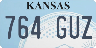 KS license plate 764GUZ