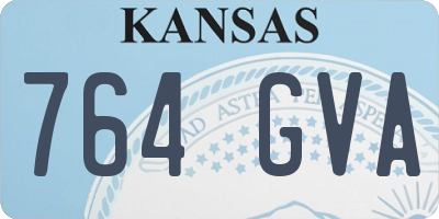 KS license plate 764GVA