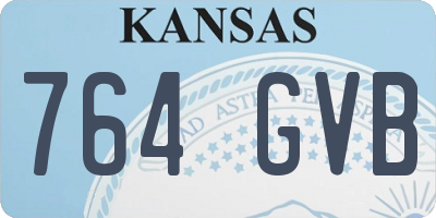 KS license plate 764GVB