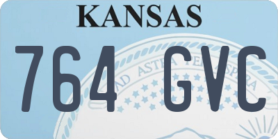 KS license plate 764GVC