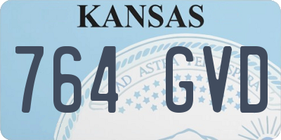 KS license plate 764GVD