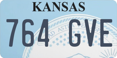KS license plate 764GVE