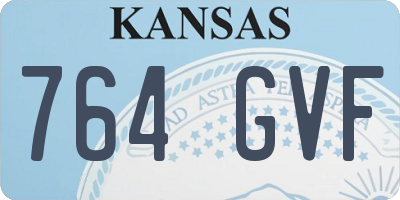 KS license plate 764GVF