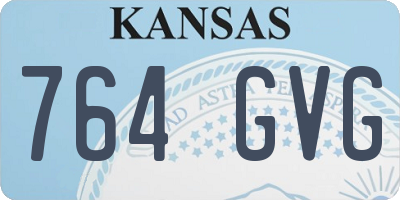 KS license plate 764GVG