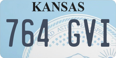 KS license plate 764GVI