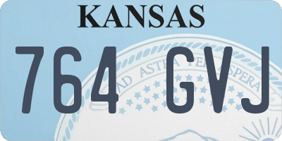 KS license plate 764GVJ