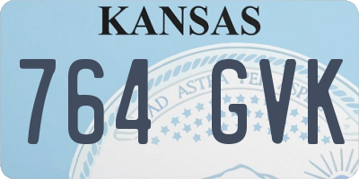 KS license plate 764GVK