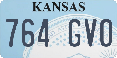 KS license plate 764GVO