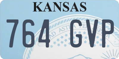 KS license plate 764GVP
