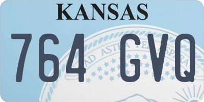 KS license plate 764GVQ