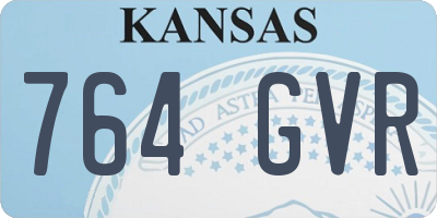 KS license plate 764GVR